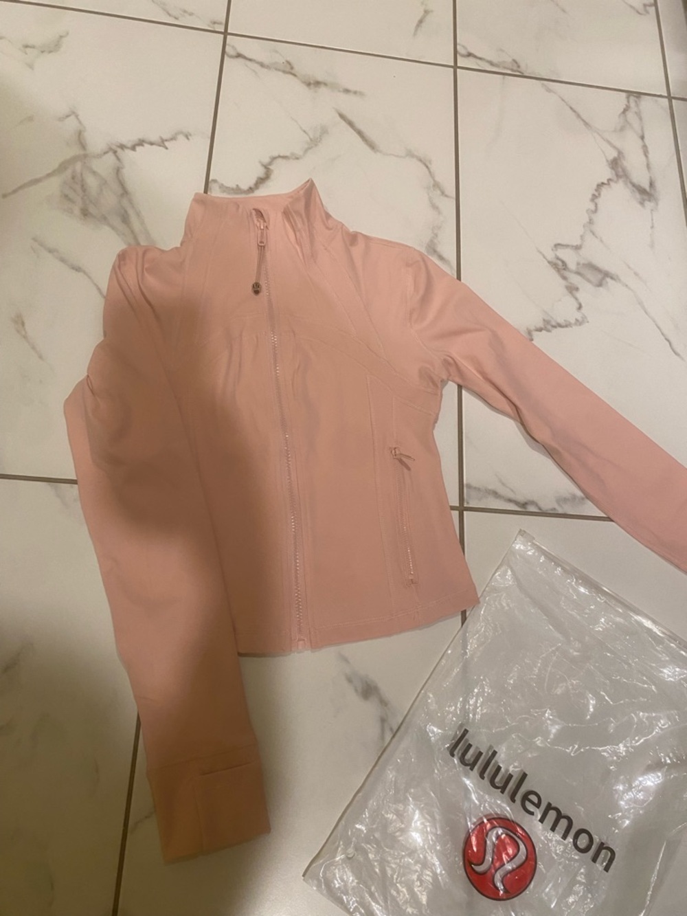 lululemon athletica Blush Pink Full-Zip Bomber Jacket